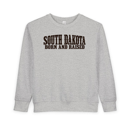 South Dakota Born and Raised Western Heritage Unisex Toddler Sweatshirt