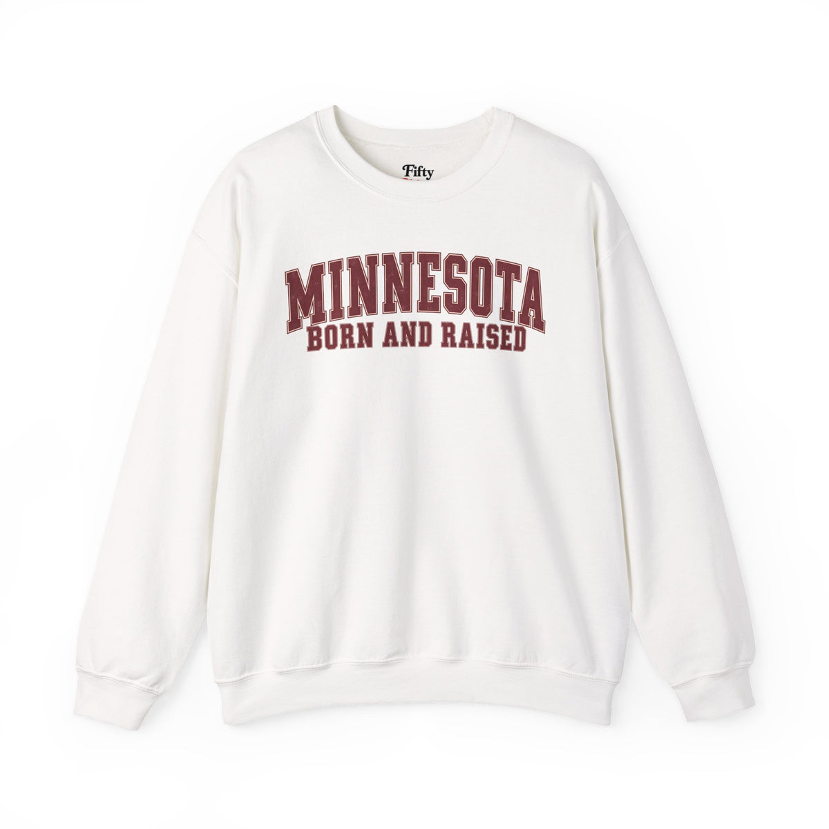 Minnesota Born and Raised Vintage Collegiate Unisex Sweatshirt Graphic