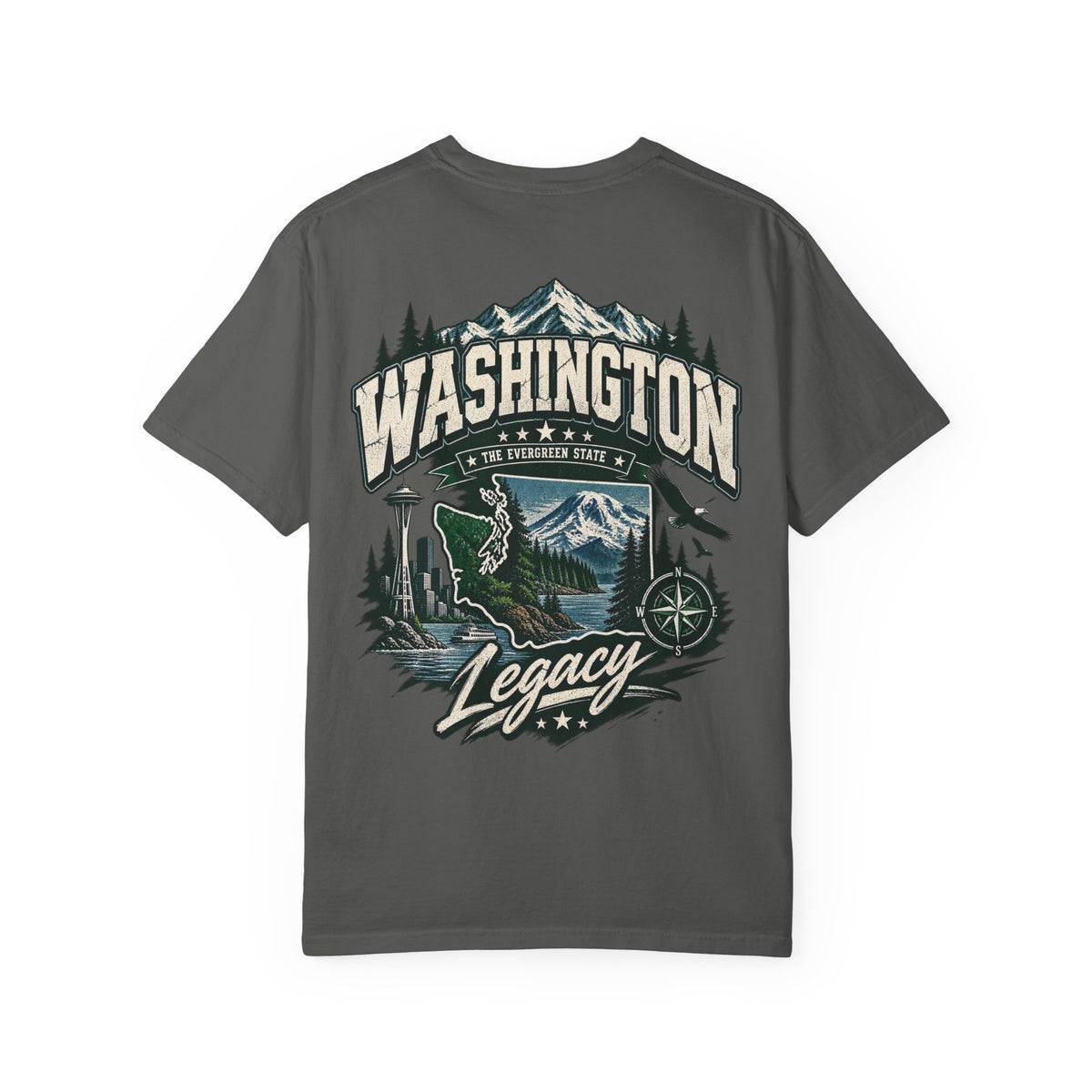 Washington State Legacy Unisex Comfort Color 1717 Streetwear Graphic Tee