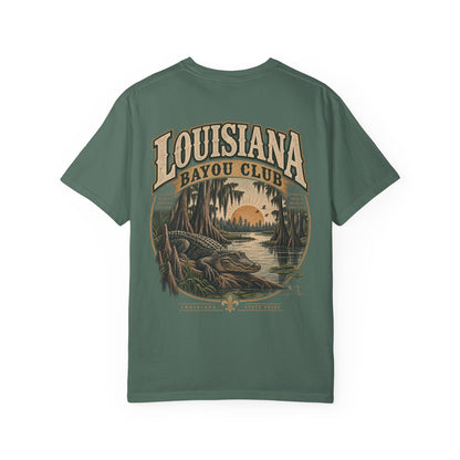 Louisiana Bayou Club Unisex Comfort Color 1717 Streetwear Graphic Tee