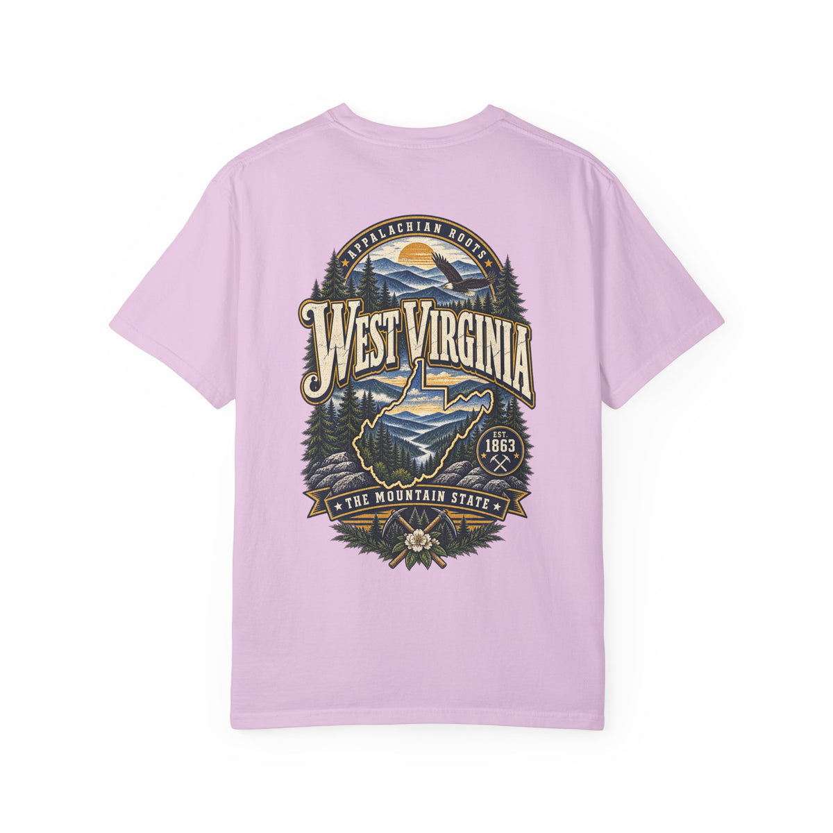 West Virginia Appalachian Roots Unisex Comfort Color 1717 Streetwear Graphic Tee