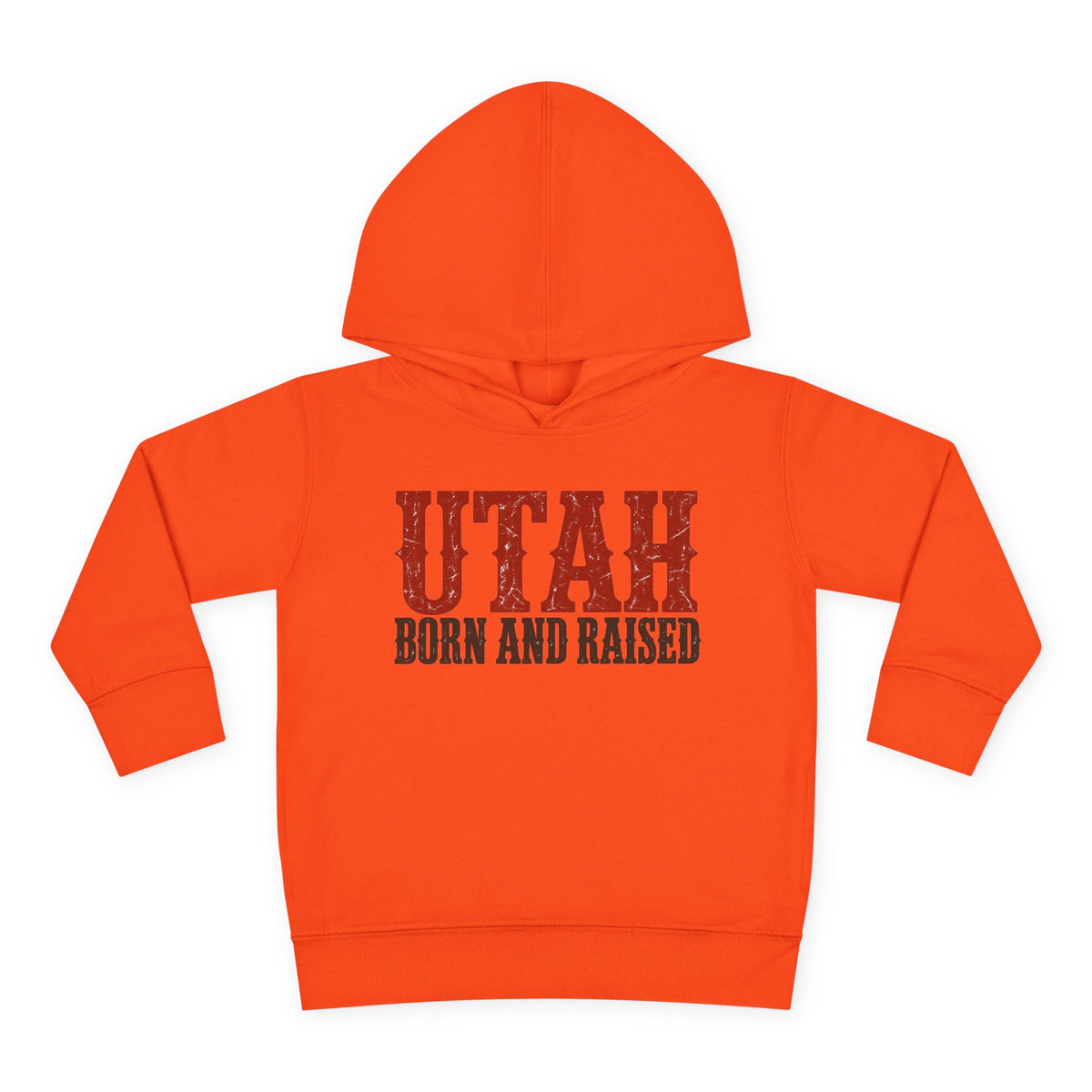 Utah Born and Raised Western Heritage Unisex Toddler Pullover Fleece Hoodie