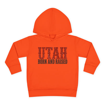 Utah Born and Raised Western Heritage Unisex Toddler Pullover Fleece Hoodie