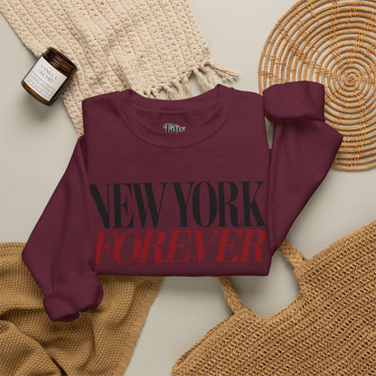 New York Forever Unisex Crewneck Sweatshirt State Name Graphic