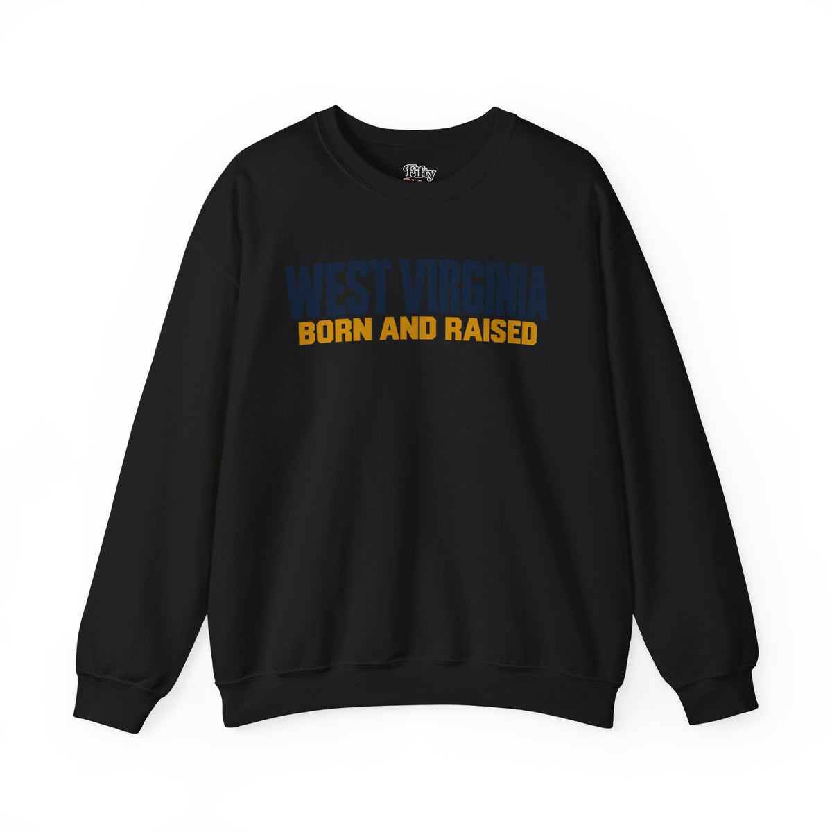 West Virginia Born and Raised Minimal Modern Unisex Sweatshirt Graphic