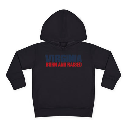 Virginia Born and Raised Minimal Modern Unisex Toddler Pullover Fleece Hoodie