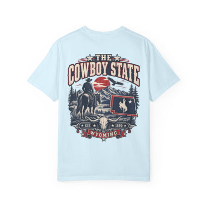 Wyoming The Cowboy State Unisex Comfort Color 1717 Streetwear Graphic Tee