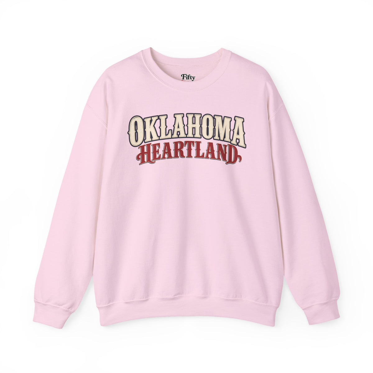 Oklahoma Heartland Unisex Crewneck Sweatshirt State Name Graphic