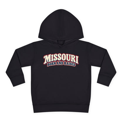 Missouri Born and Raised Retro 1970s Unisex Toddler Pullover Fleece Hoodie