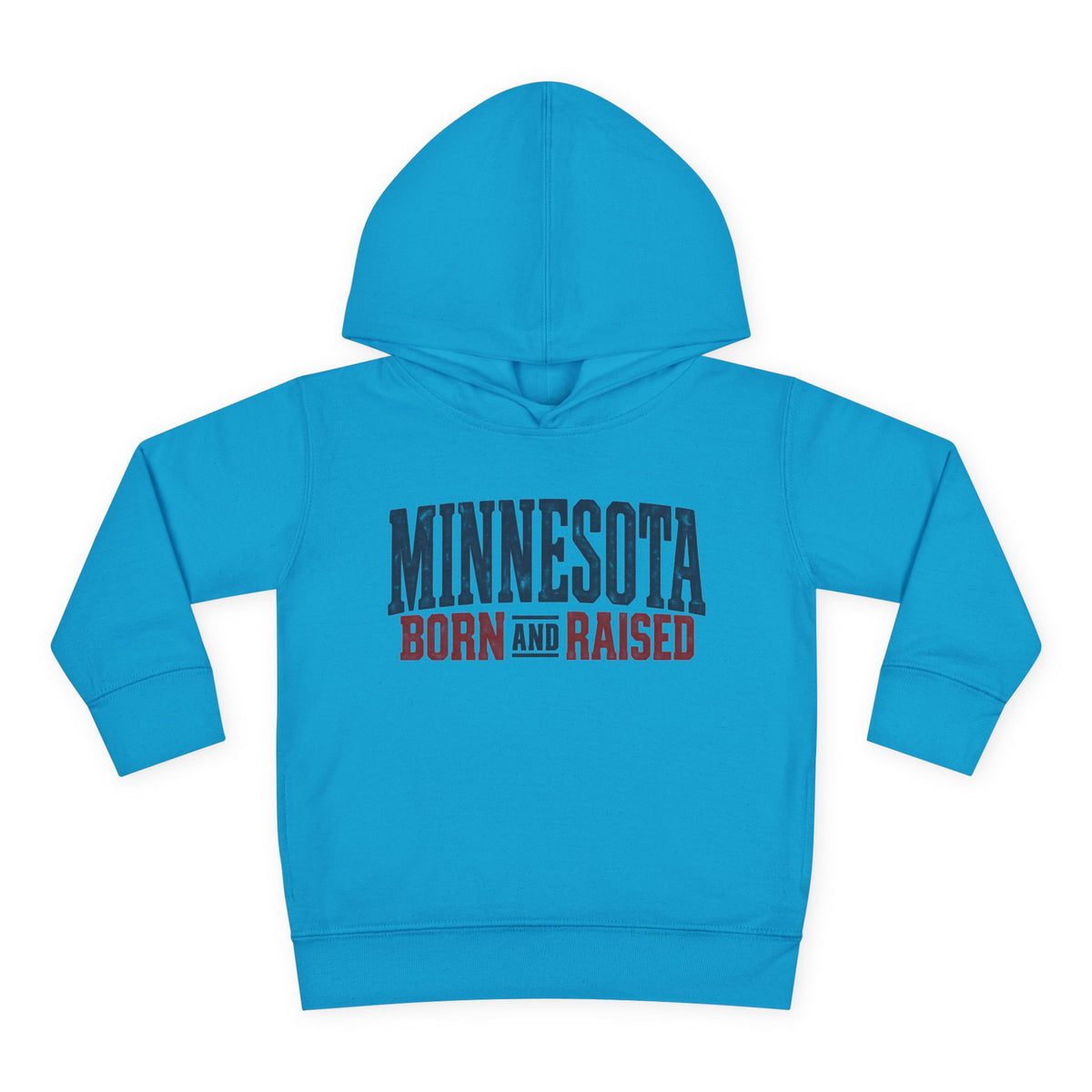 Minnesota Born and Raised Rustic Americana Unisex Toddler Pullover Fleece Hoodie