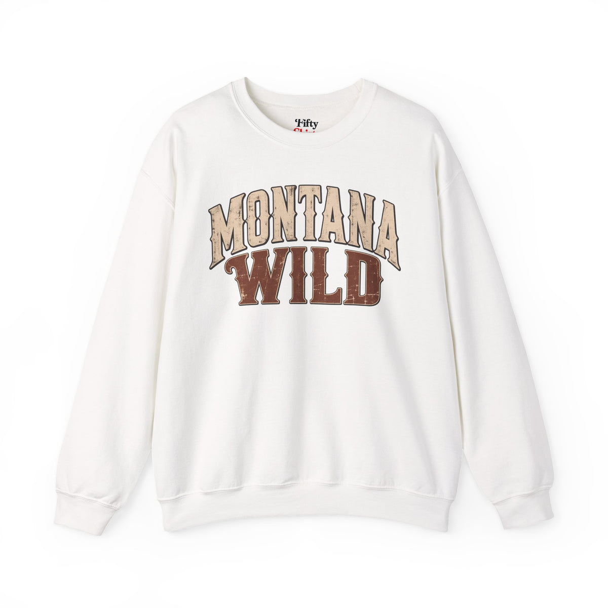 Montana Wild Unisex Crewneck Sweatshirt State Name Graphic