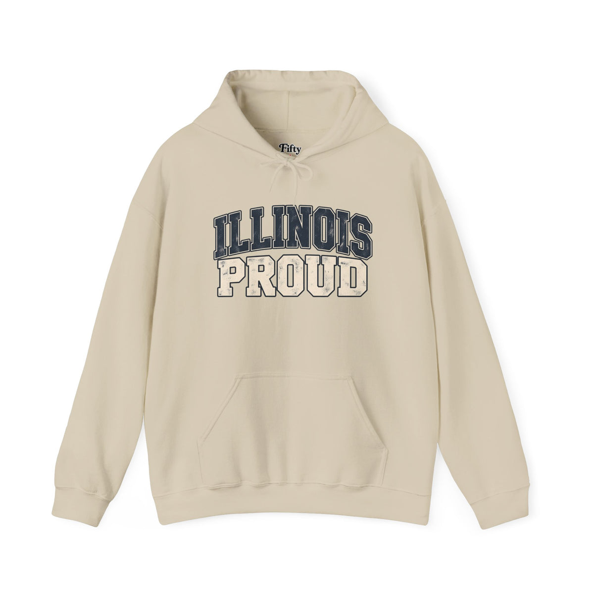 Illinois Proud Unisex Hoodie State Name Graphic