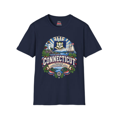 Connecticut State Pride Unisex Softstyle T Shirt State Pride Graphic Tee Collections FS03