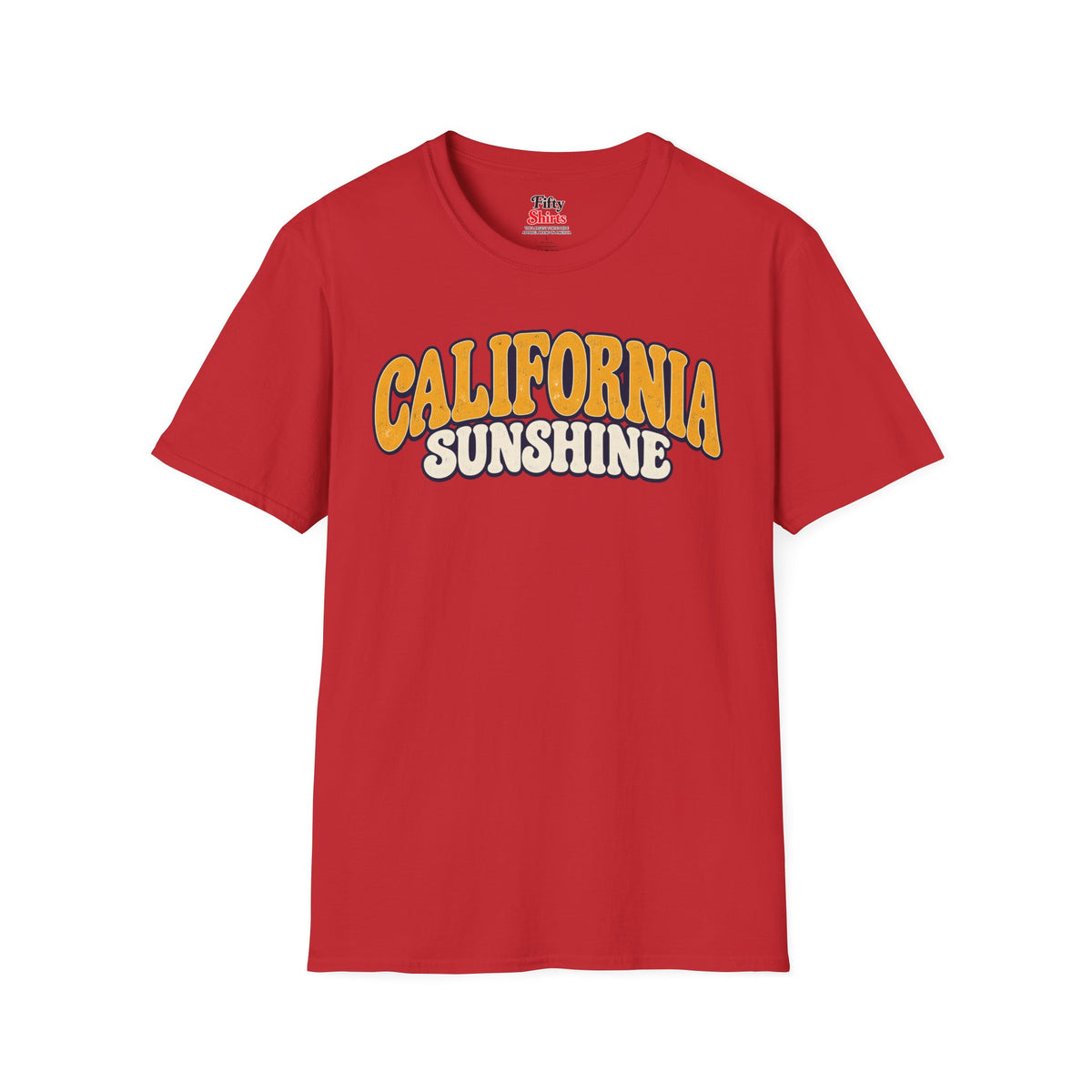 California Sunshine Unisex Softstyle T Shirt State Name Graphic Tee