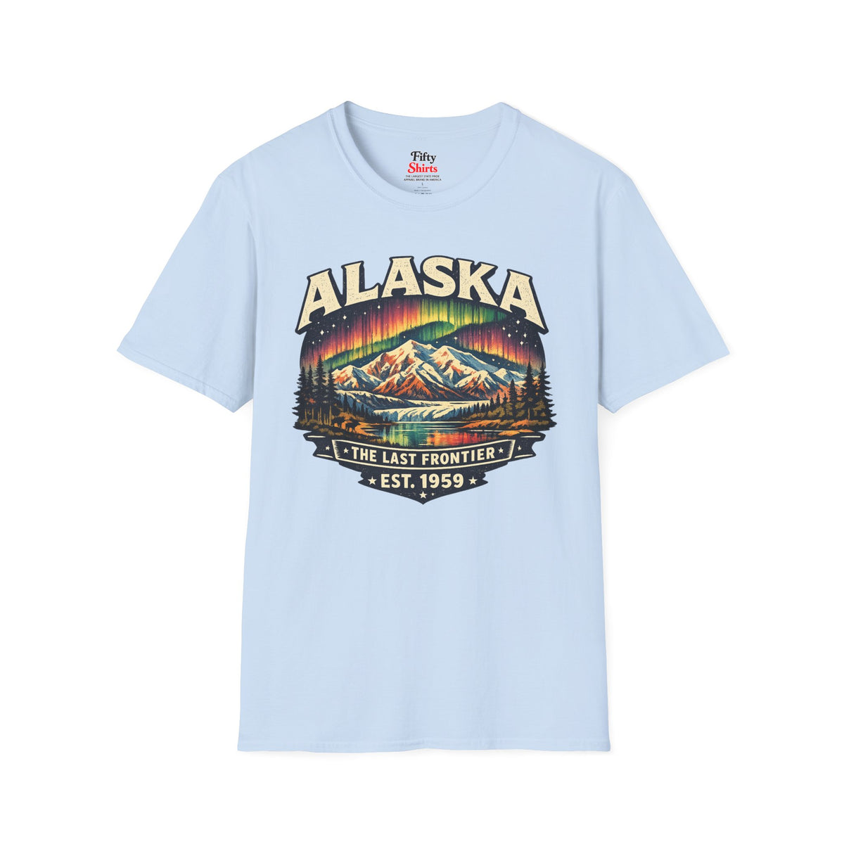 Alaska Northern Lights Unisex Softstyle T Shirt State Pride Graphic Tee Collections FS03