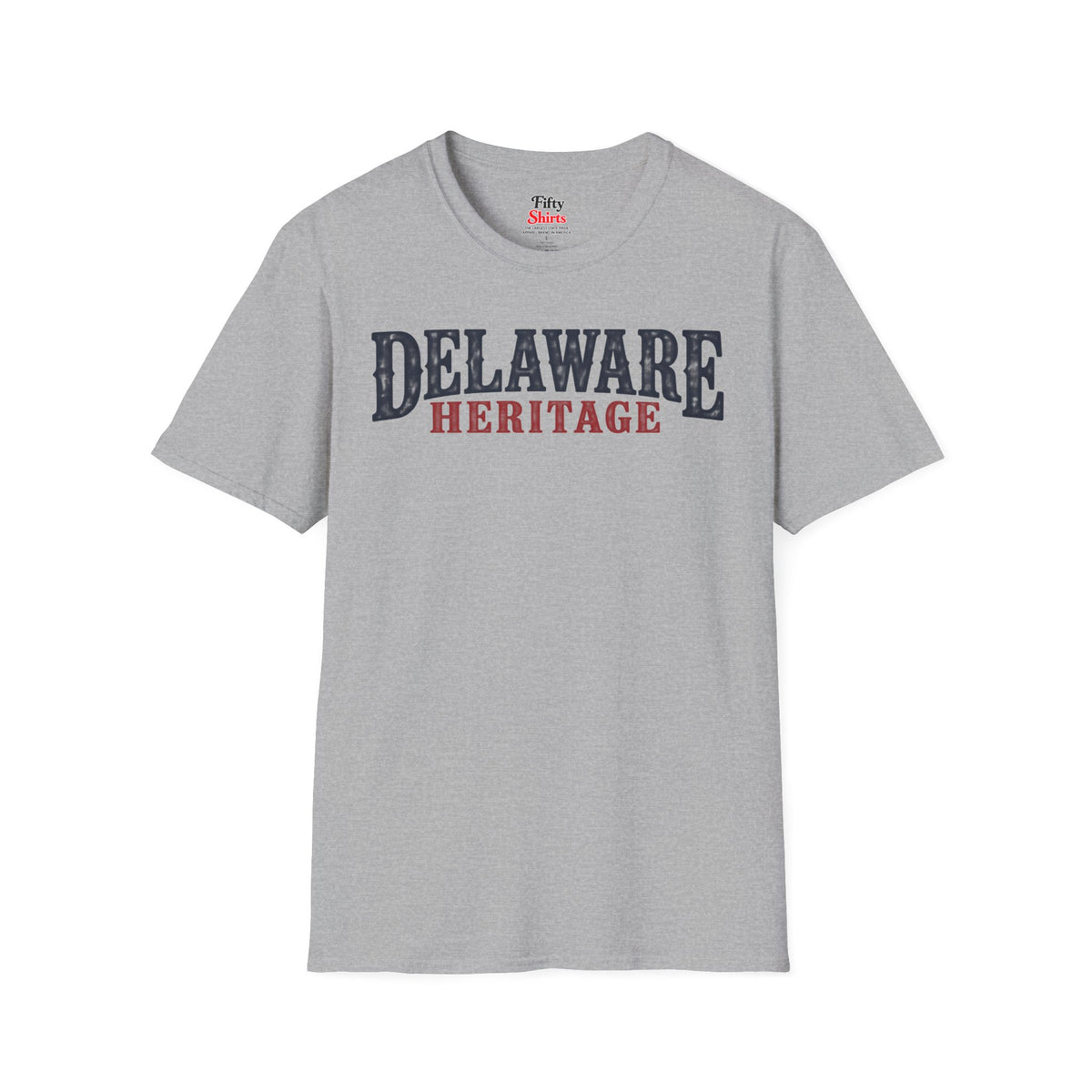 Delaware Heritage Unisex Softstyle T Shirt State Name Graphic Tee