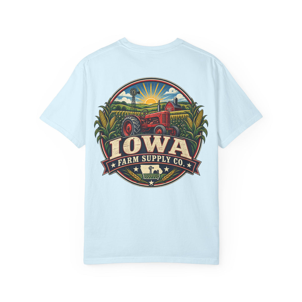 Iowa Farm Supply Co Unisex Comfort Color 1717 Streetwear Graphic Tee