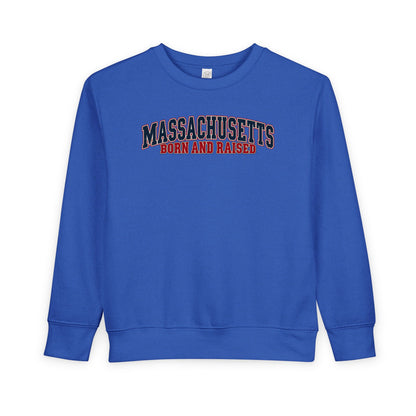 Massachusetts Born and Raised Classic Heritage Unisex Toddler Sweatshirt