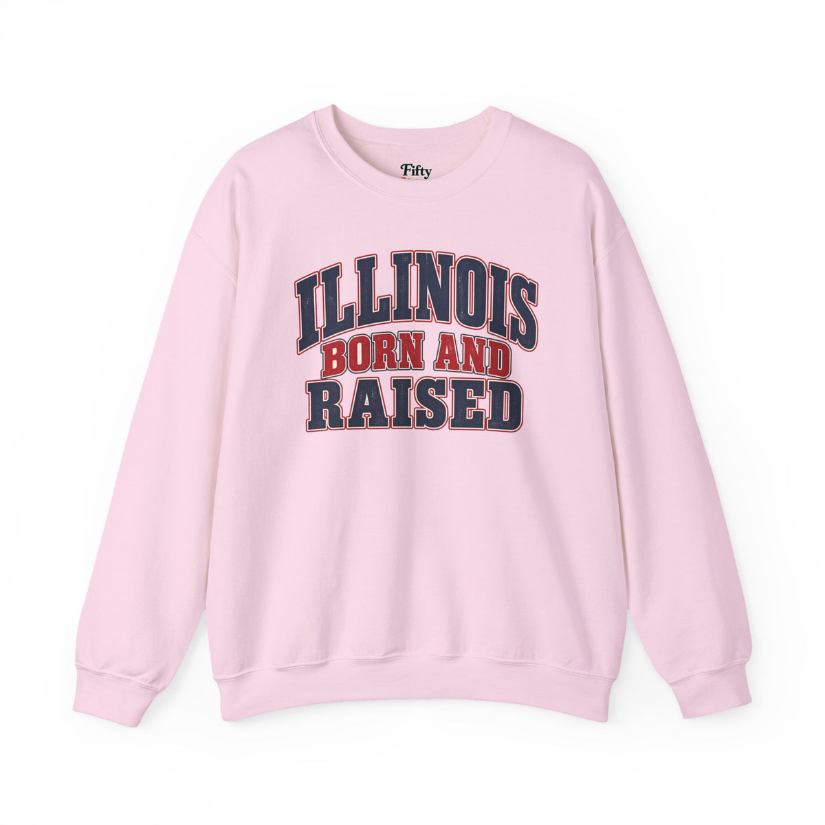 Illinois Born and Raised Classic  Heritage Unisex Sweatshirt Graphic