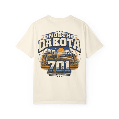 North Dakota 701 Unisex Comfort Color 1717 Streetwear Graphic Tee