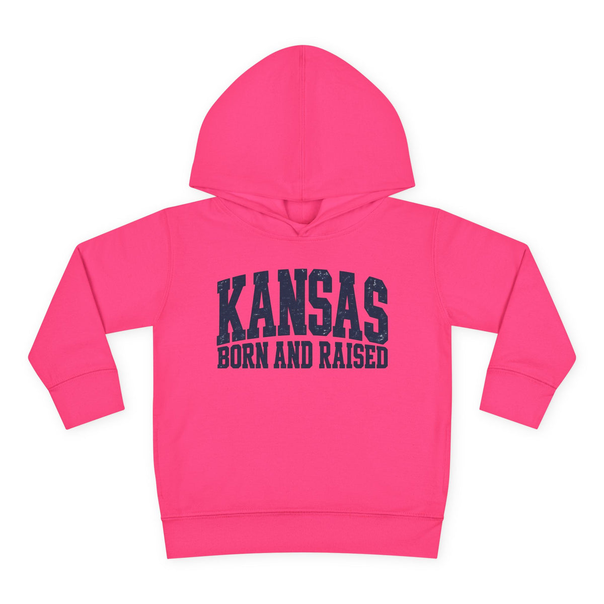 Kansas Born and Raised Bold Athletic Unisex Toddler Pullover Fleece Hoodie