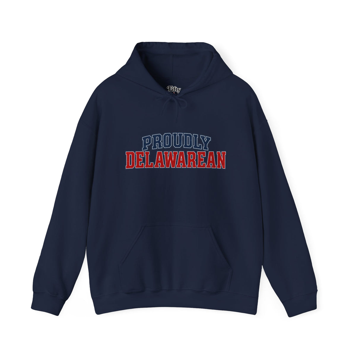Proudly Delawarean Unisex Hoodie State Name Graphic
