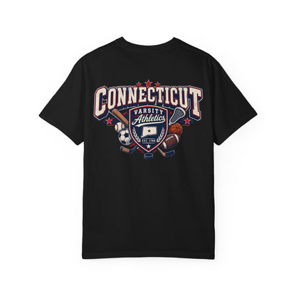 Connecticut Varsity Athletics  Unisex Comfort Color 1717 Streetwear Graphic Tee