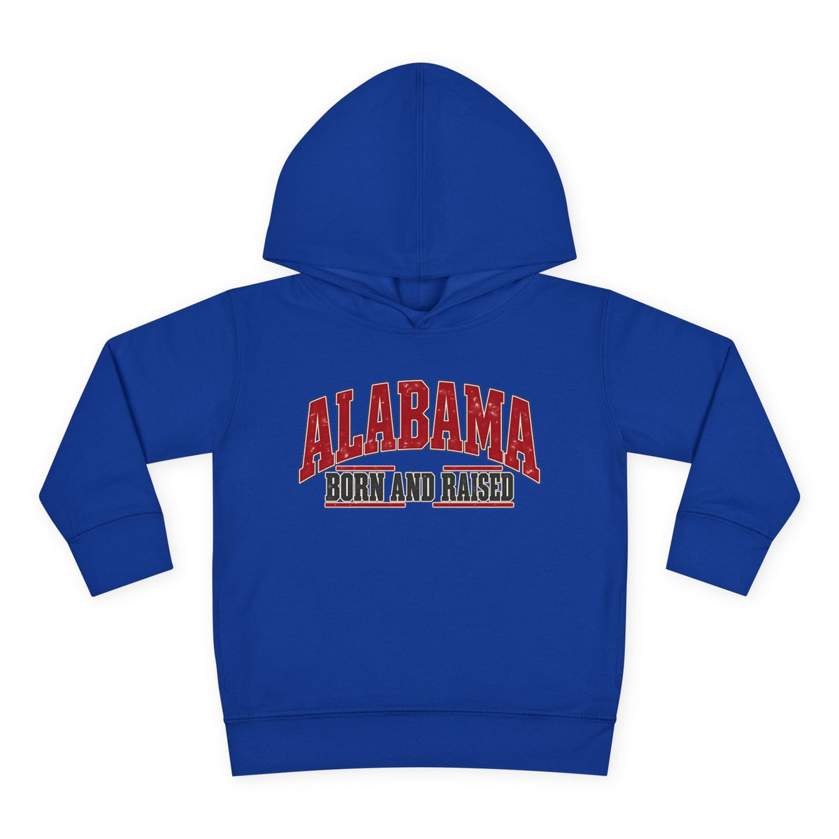 Alabama Born and Raised Bold Southern Americana Unisex Toddler Pullover Fleece Hoodie