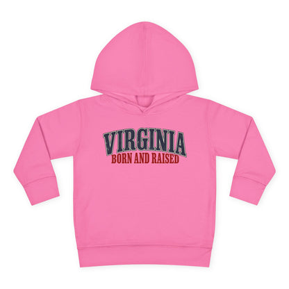 Virginia Born and Raised Southern Heritage Unisex Toddler Pullover Fleece Hoodie
