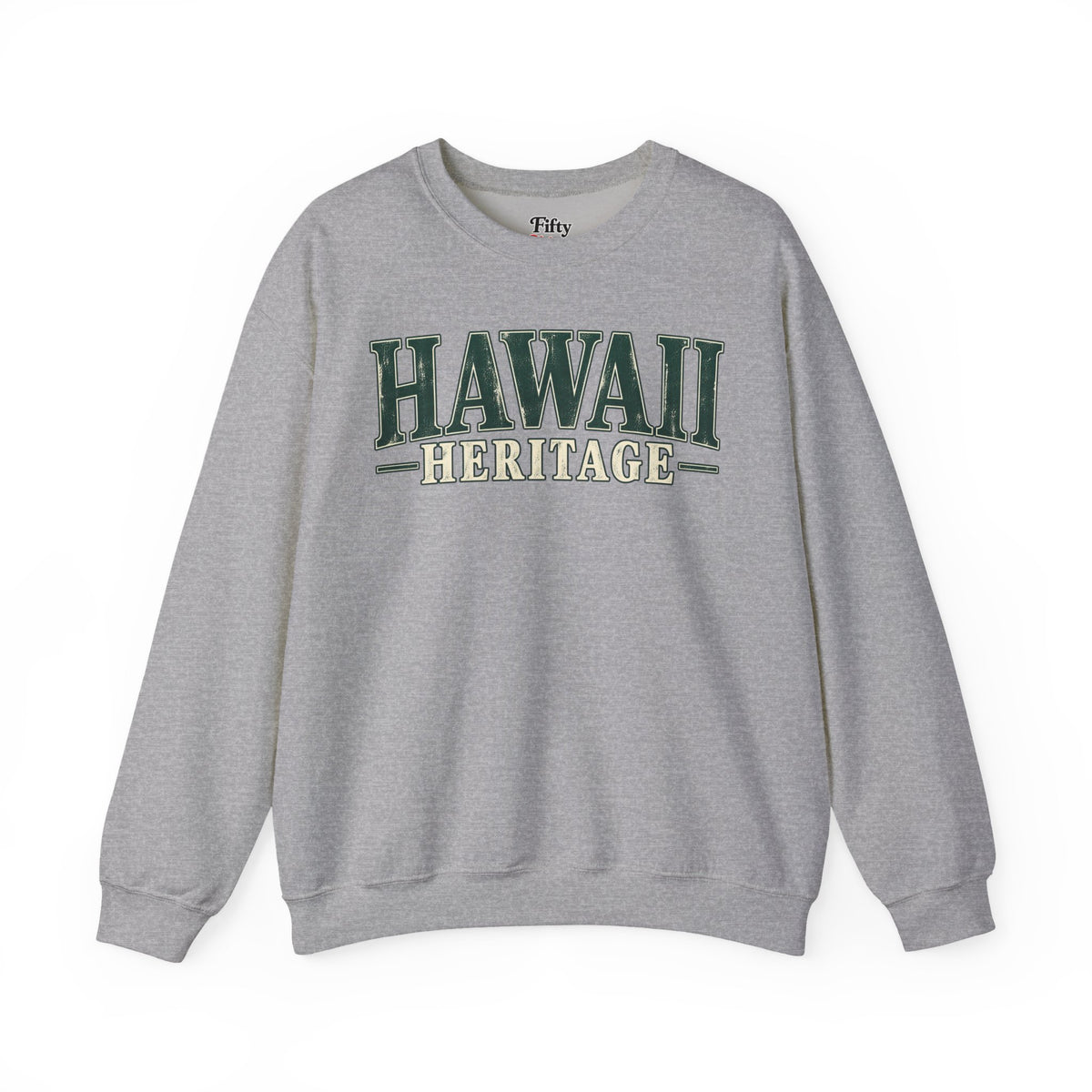 Hawaii Heritage Unisex Crewneck Sweatshirt State Name Graphic
