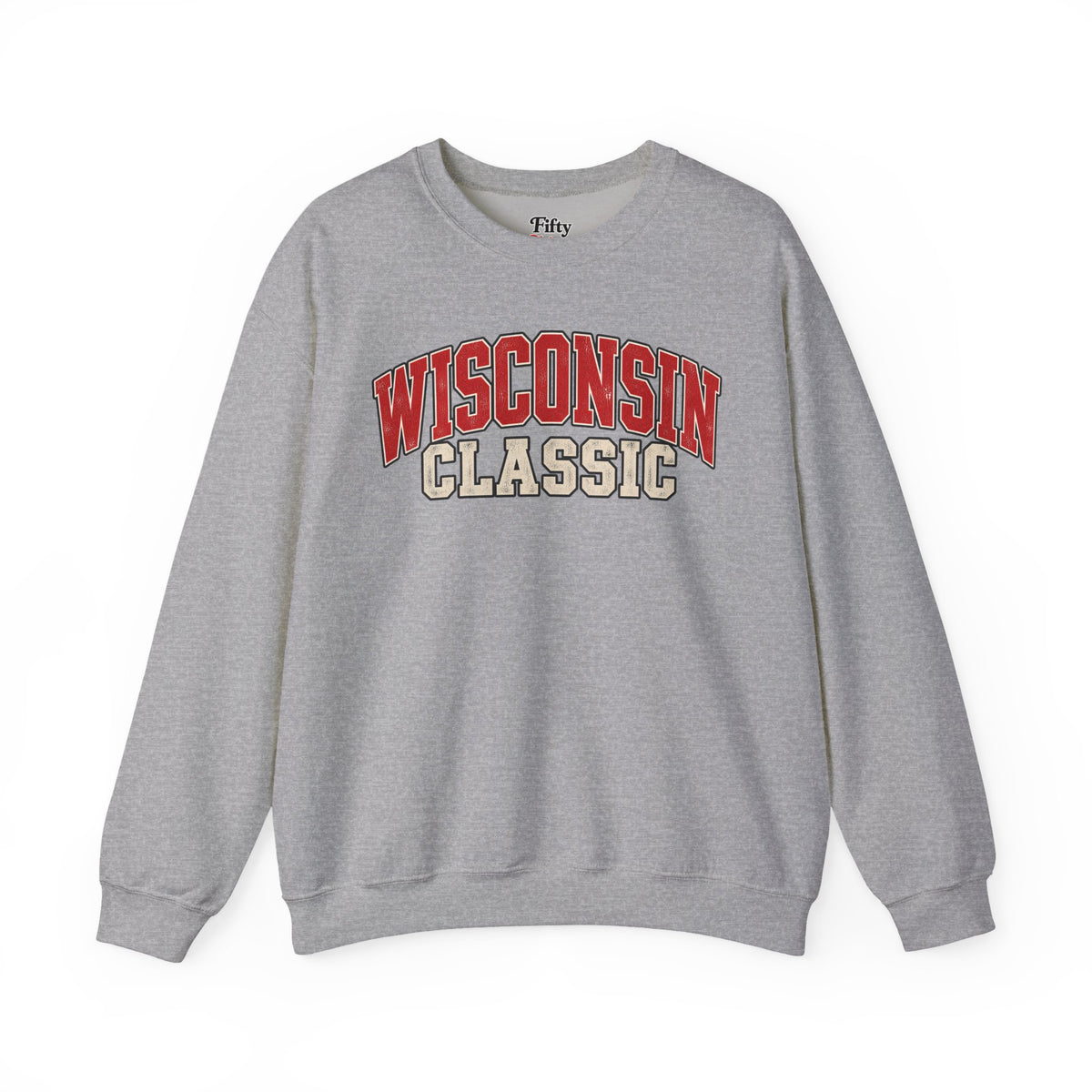 Wisconsin Classic Unisex Crewneck Sweatshirt State Name Graphic