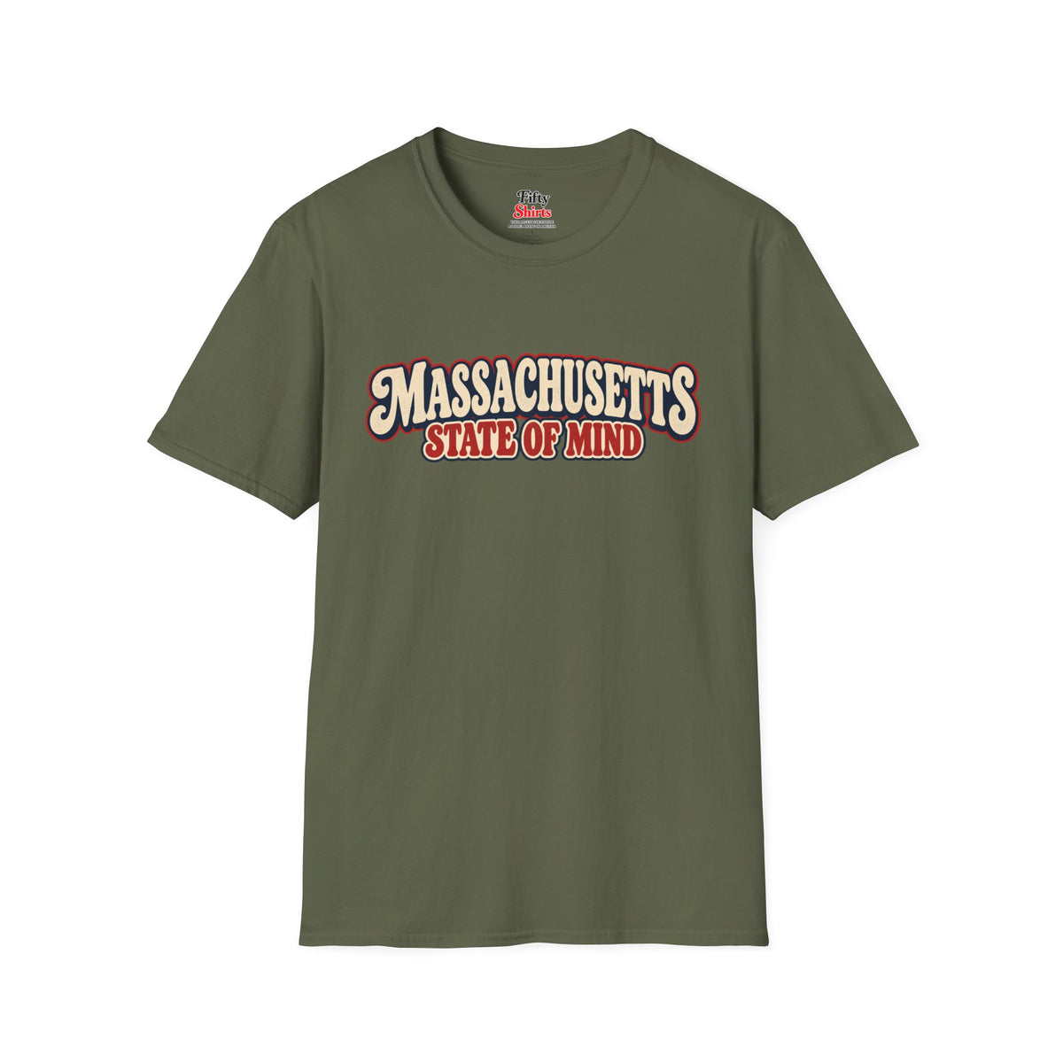 Massachusetts State Of Mind Unisex Softstyle T Shirt State Name Graphic Tee
