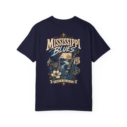 Mississippi Blues Unisex Comfort Color 1717 Streetwear Graphic Tee