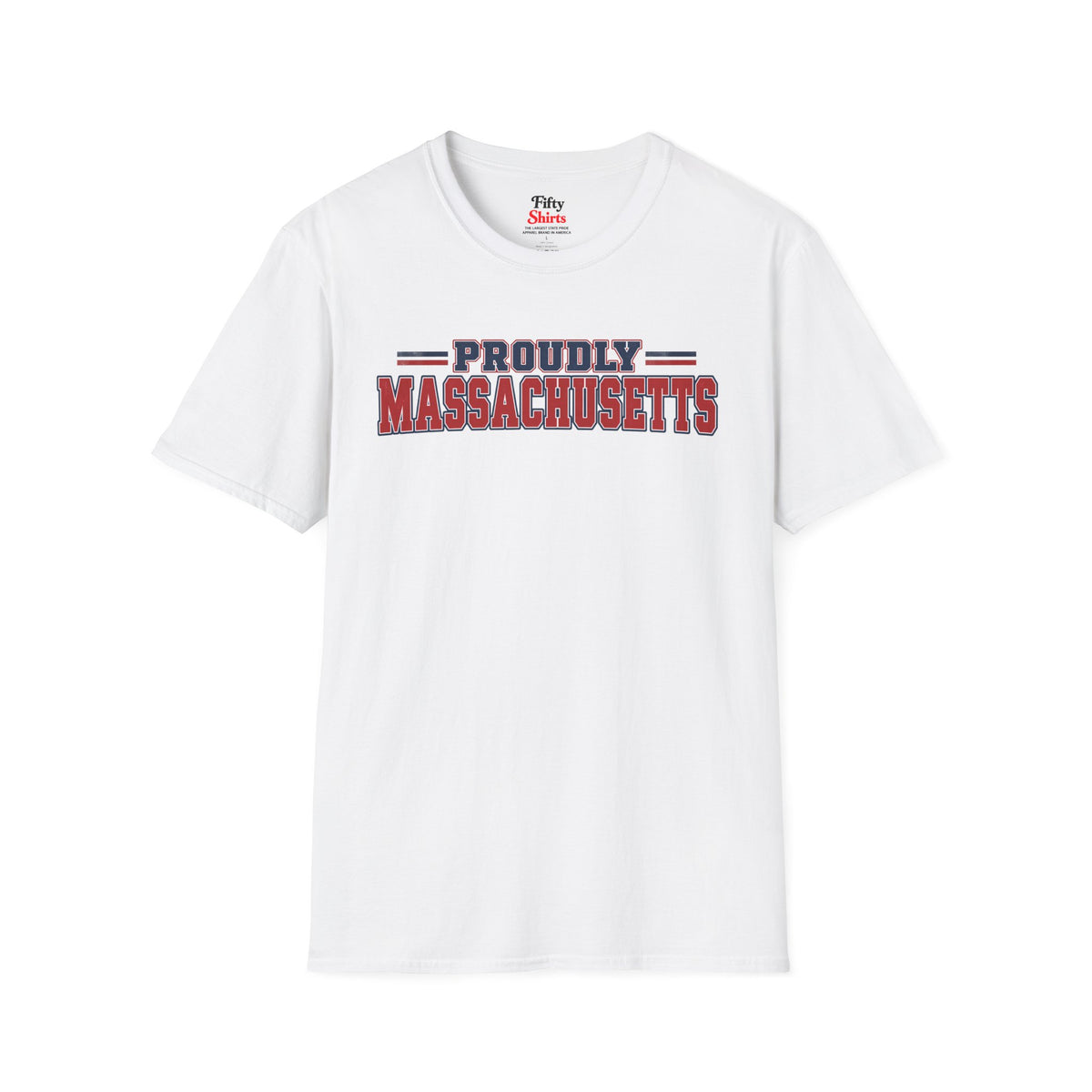 Proudly Massachusetts Unisex Softstyle T Shirt State Name Graphic Tee