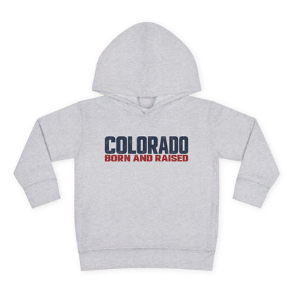 Colorado Born and Raised Minimal Modern Unisex Toddler Pullover Fleece Hoodie