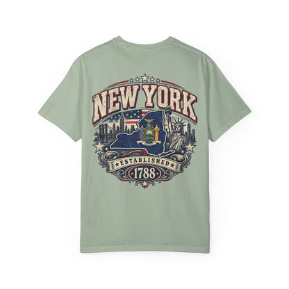 New York Established 1788 Unisex Comfort Color 1717 Streetwear Graphic Tee