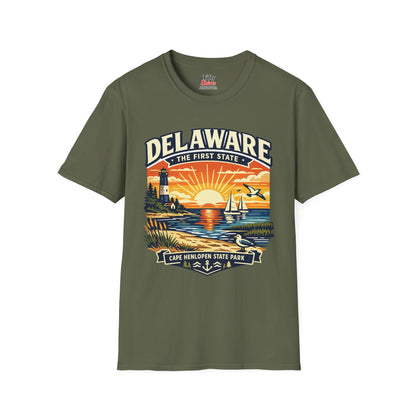 Delaware First State Adventure Unisex Softstyle T Shirt State Pride Graphic Tee Collections FS03