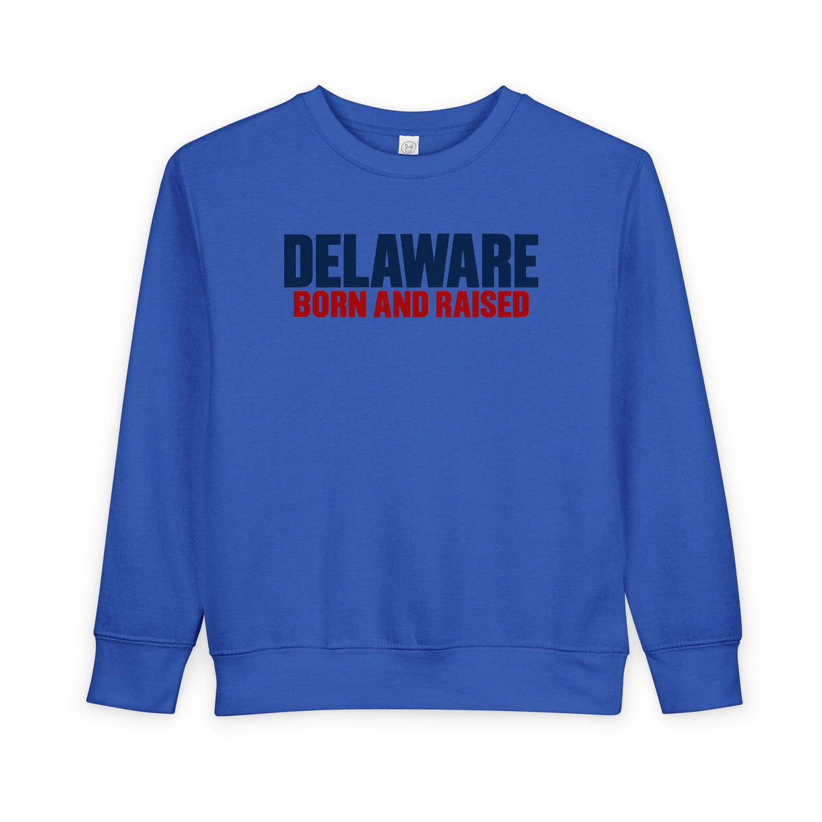 Delaware Born and Raised Minimal Modern Unisex Toddler Sweatshirt