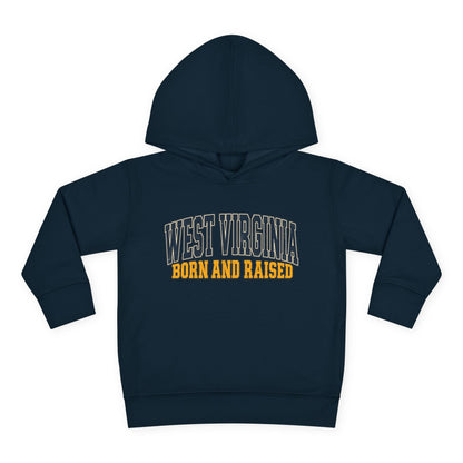 West Virginia Born and Raised Vintage Americana Unisex Toddler Pullover Fleece Hoodie