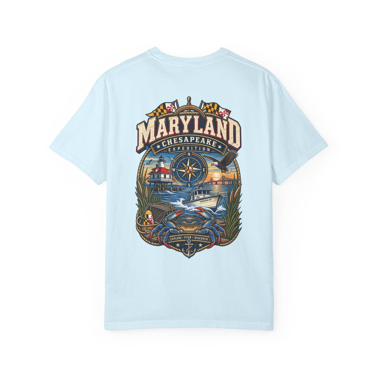 Maryland Bay Expedition Unisex Comfort Color 1717 Streetwear Graphic Tee