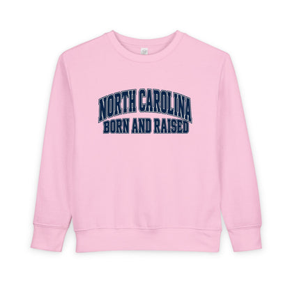 North Carolina Born and Raised Old-School Sportswear Unisex Toddler Sweatshirt