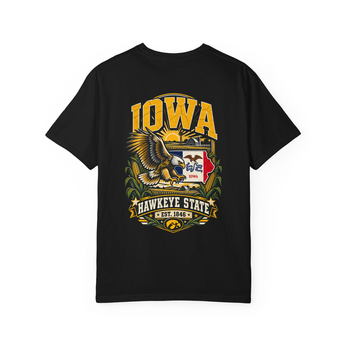 Iowa Hawkeye Legacy Unisex Comfort Color 1717 Streetwear Graphic Tee