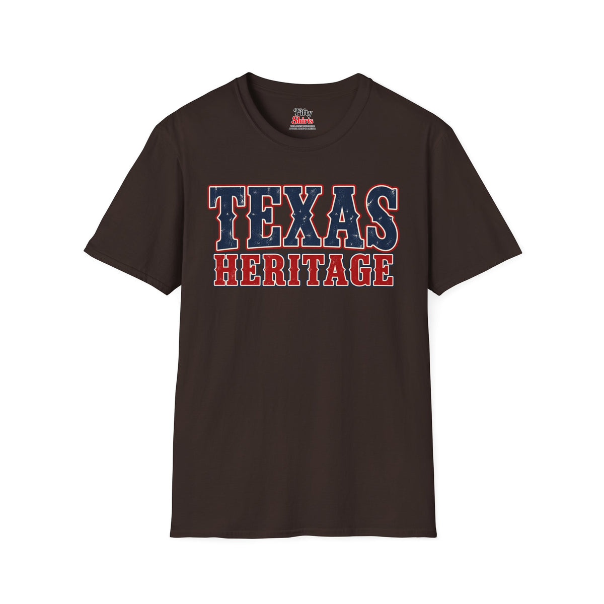 Texas Heritage Unisex Softstyle T Shirt State Name Graphic Tee