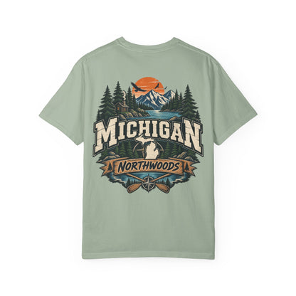 Michigan Northwoods Unisex Comfort Color 1717 Streetwear Graphic Tee