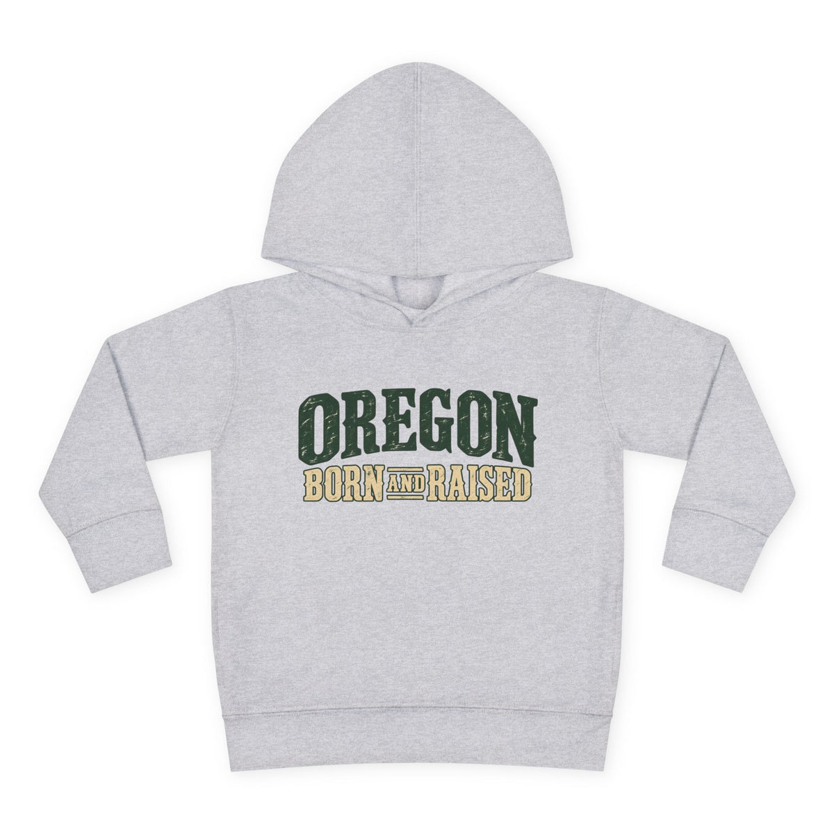 Oregon Born and Raised Rustic Pacific Northwest Unisex Toddler Pullover Fleece Hoodie