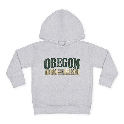 Oregon Born and Raised Rustic Pacific Northwest Unisex Toddler Pullover Fleece Hoodie