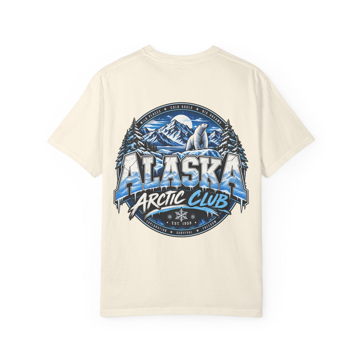 Alaska Arctic Club  Unisex Comfort Color 1717 Streetwear Graphic Tee