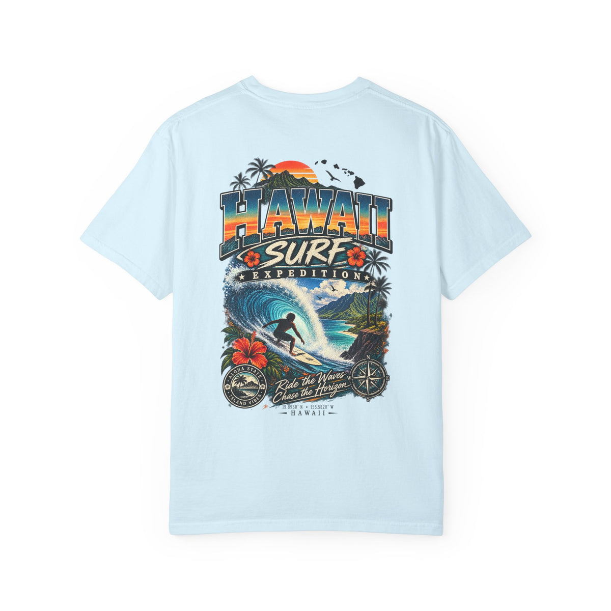 Hawaii Surf Expedition Unisex Comfort Color 1717 Streetwear Graphic Tee