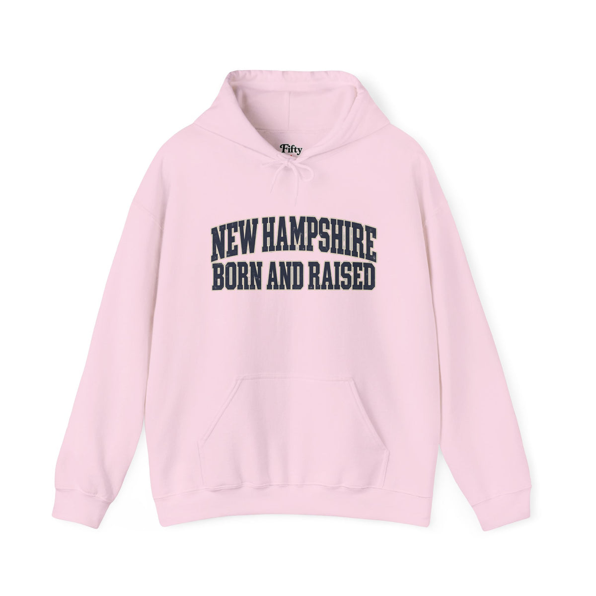 New Hampshire Born and Raise Unisex Hoodie State Name Graphic