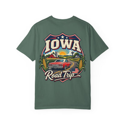 Iowa Road Trip Unisex Comfort Color 1717 Streetwear Graphic Tee